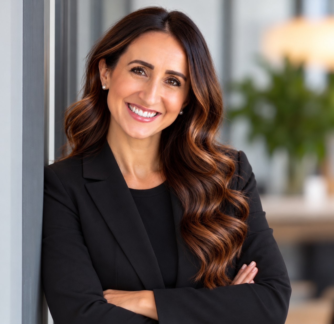 Amy Fletcher in a black blazer